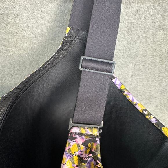 Thirdlove Sports Bra Womens 36F Black Gold Kinetic Adjustable Wireless Lined Gym - Picture 3 of 9